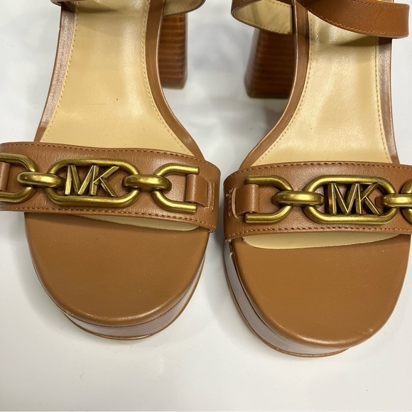 Michael Kors Kailey embellished platform Sandals brown size 9.5 - Picture 5 of 10